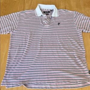 Vintage Ashworth Multicolor Striped Polo Golf Shirt